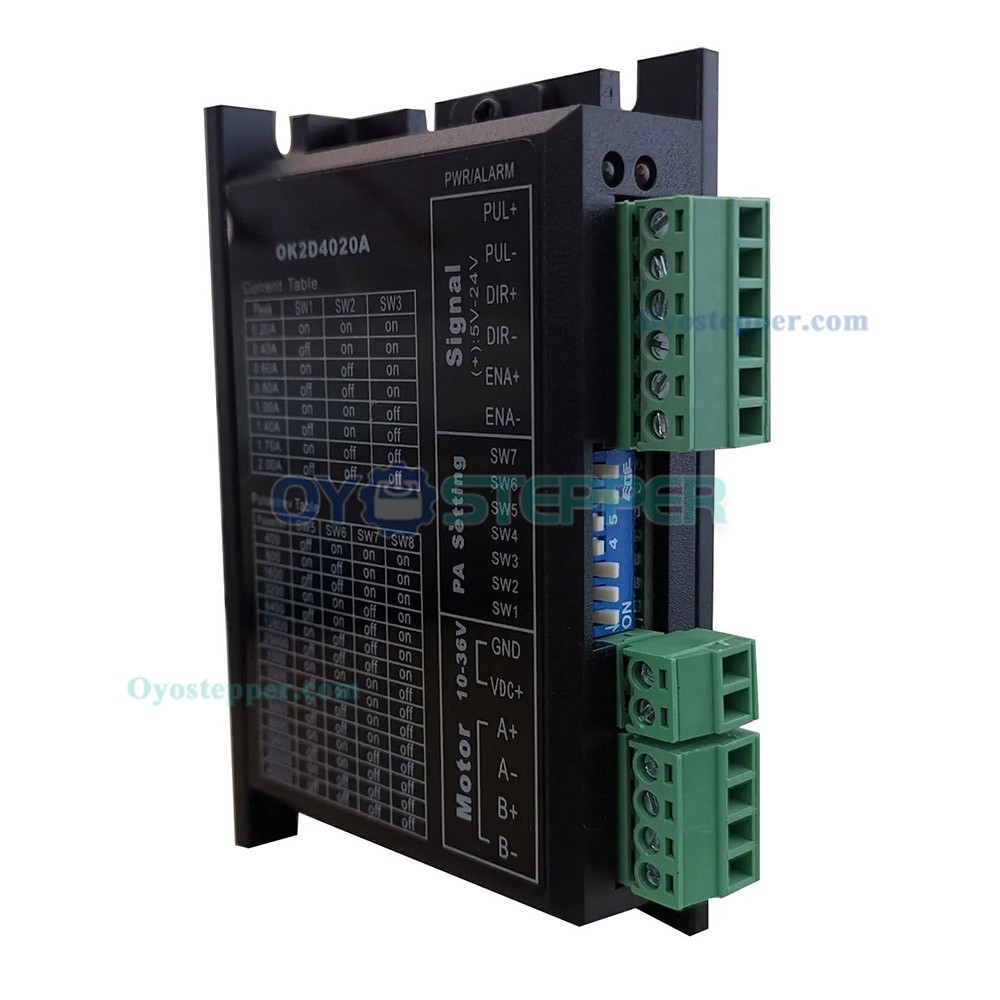 Digital Stepper Driver 0.2-2A 5-24 VDC for NEMA 8, NEMA 11, NEMA16,  NEMA23 Stepper Motor